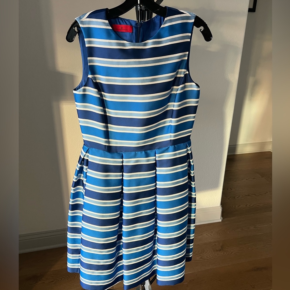 Vintage Carolina Herrera Striped Silk Dress